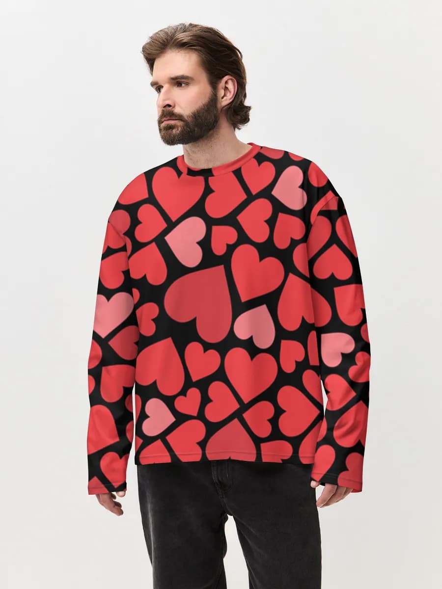 Men's oversized cotton long sleeve