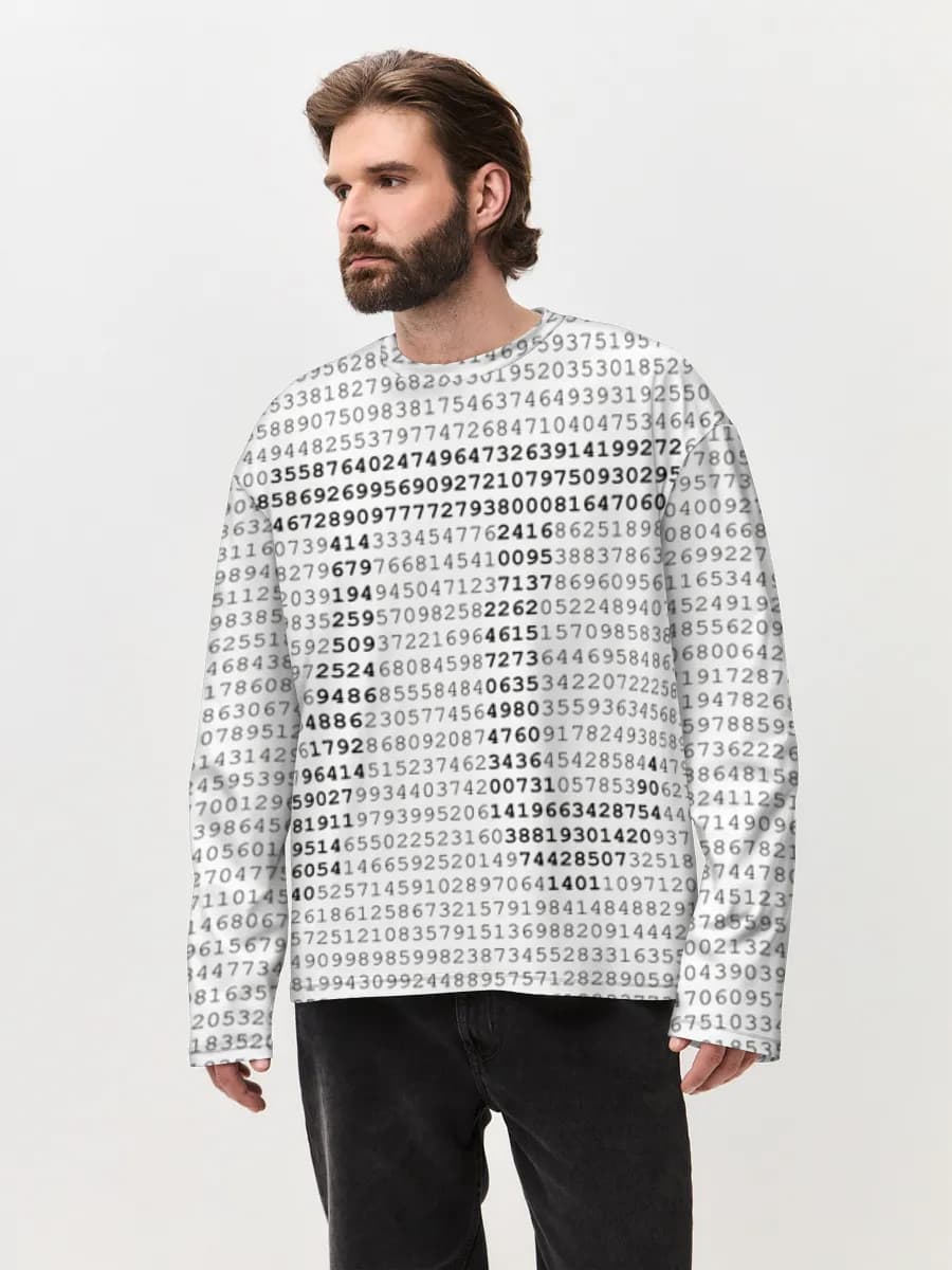 Men's oversized cotton long sleeve