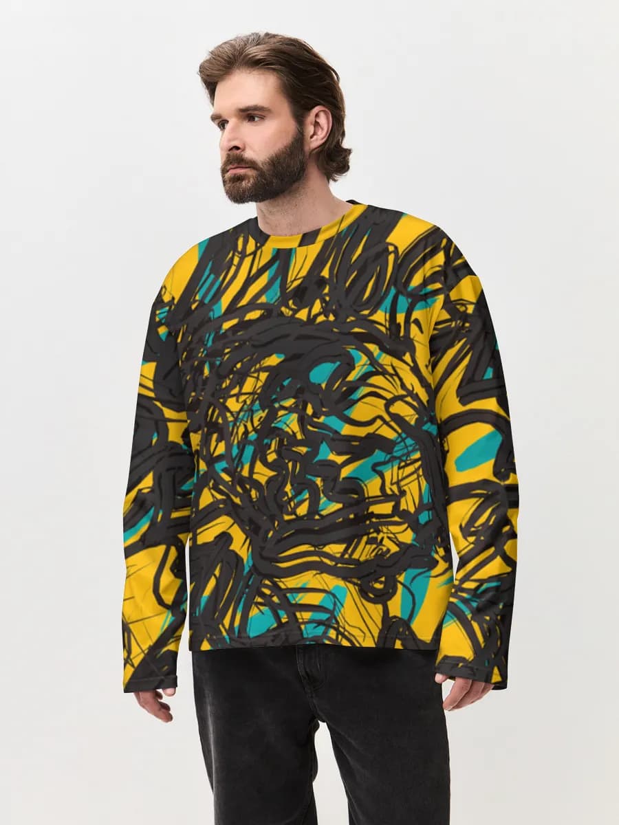 Men's oversized cotton long sleeve