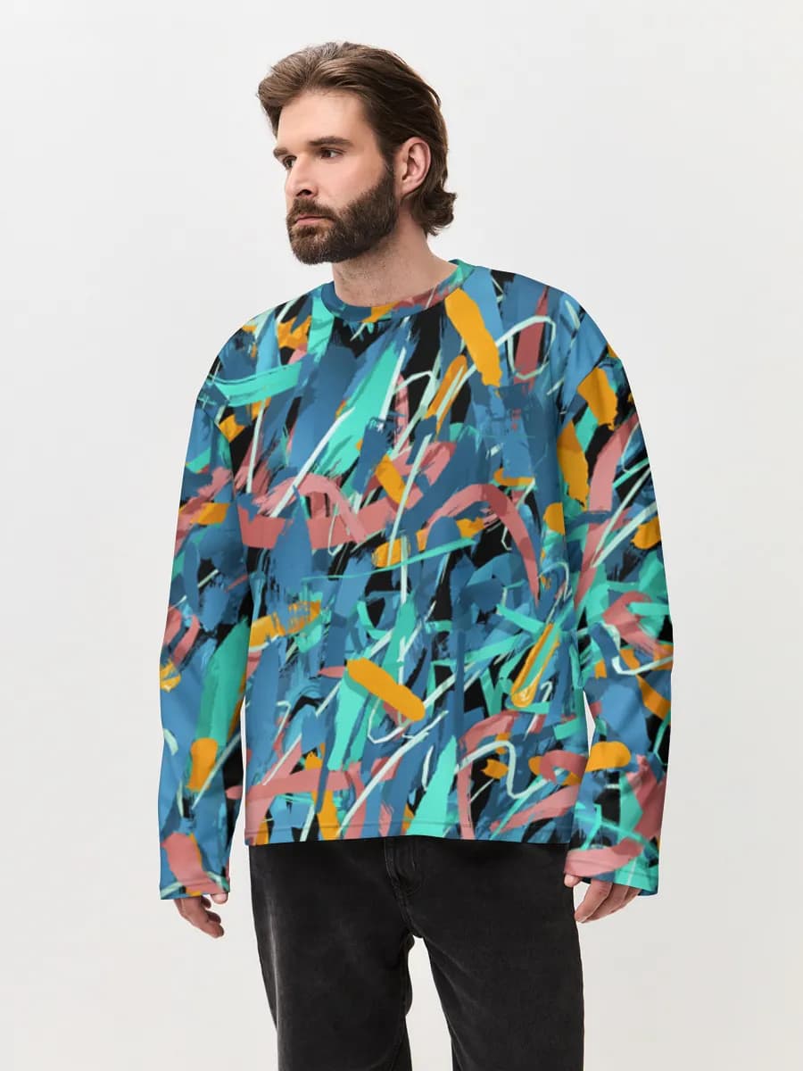 Men's oversized cotton long sleeve