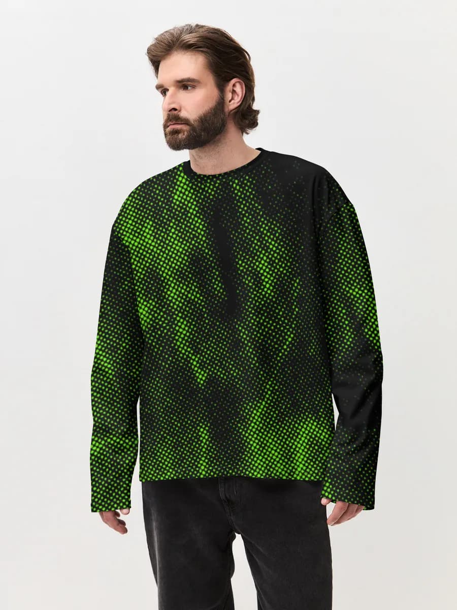 Neon Green Halftone Grunge