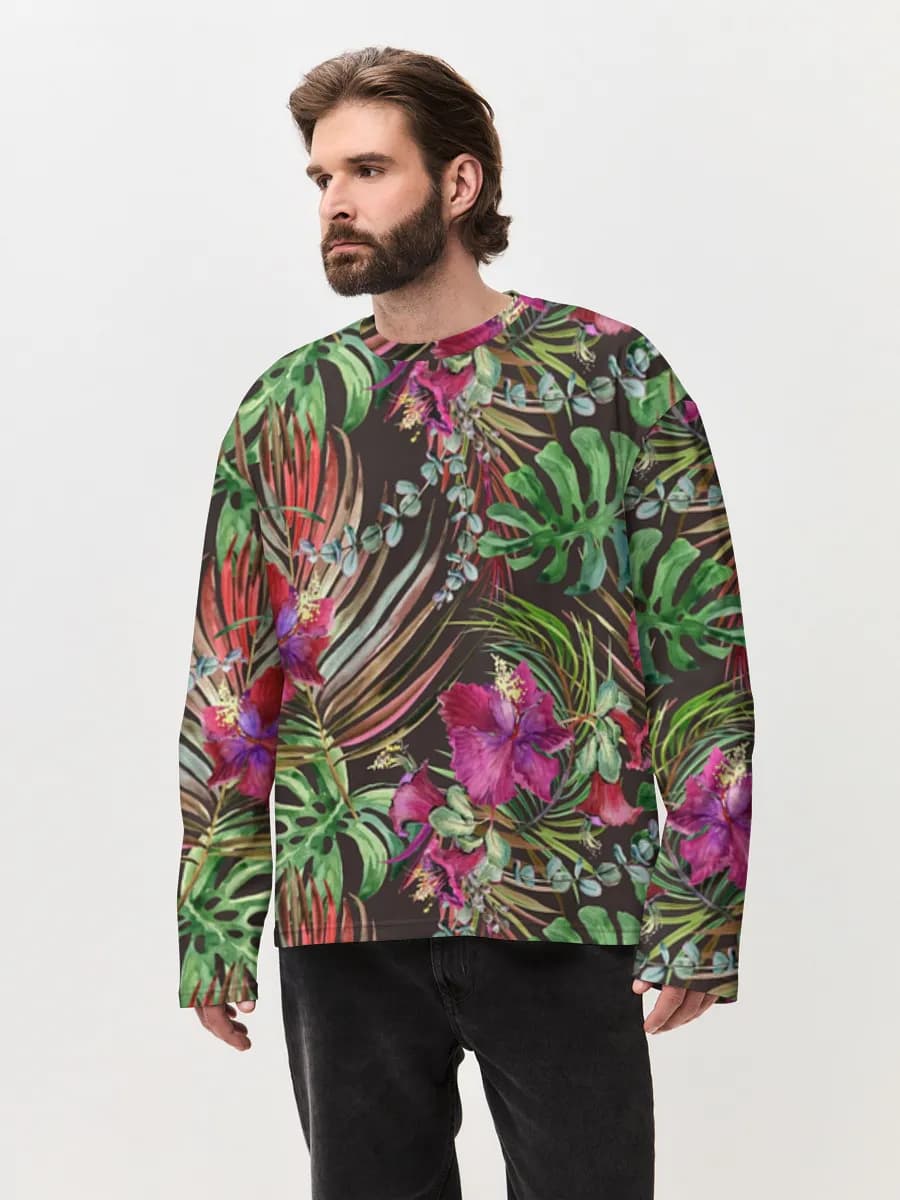 Men's oversized cotton long sleeve