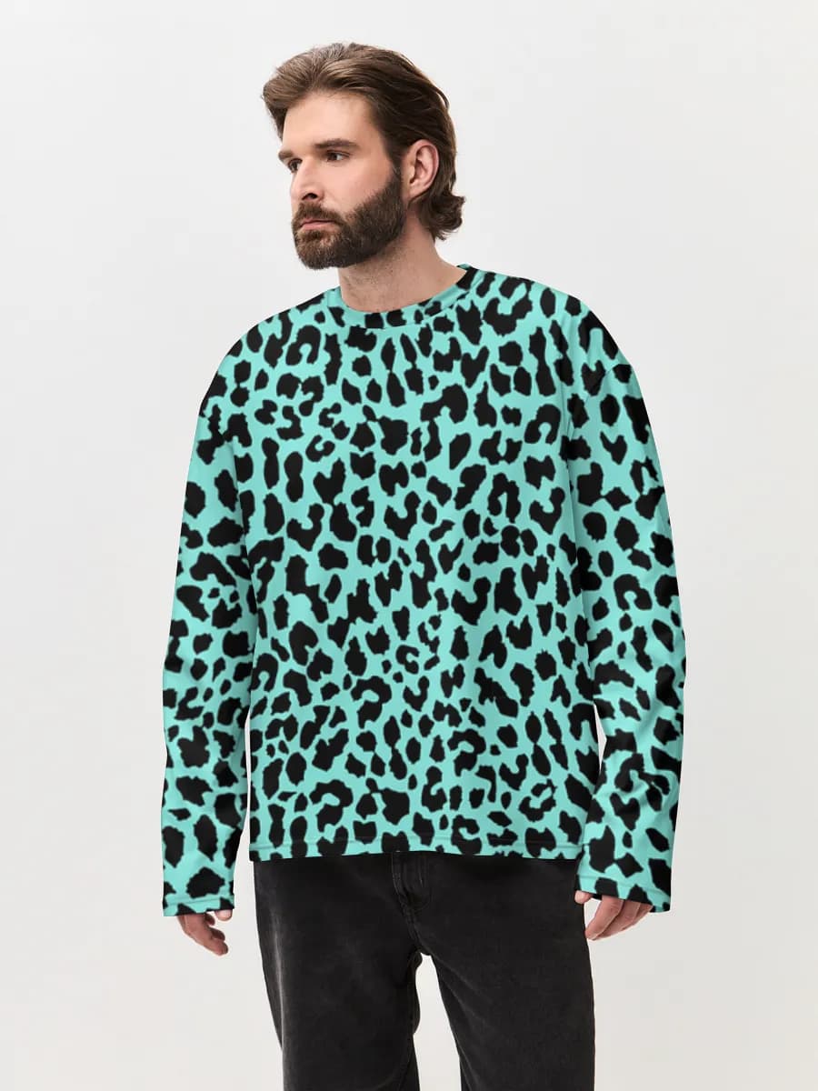 Turquoise Leopard Print