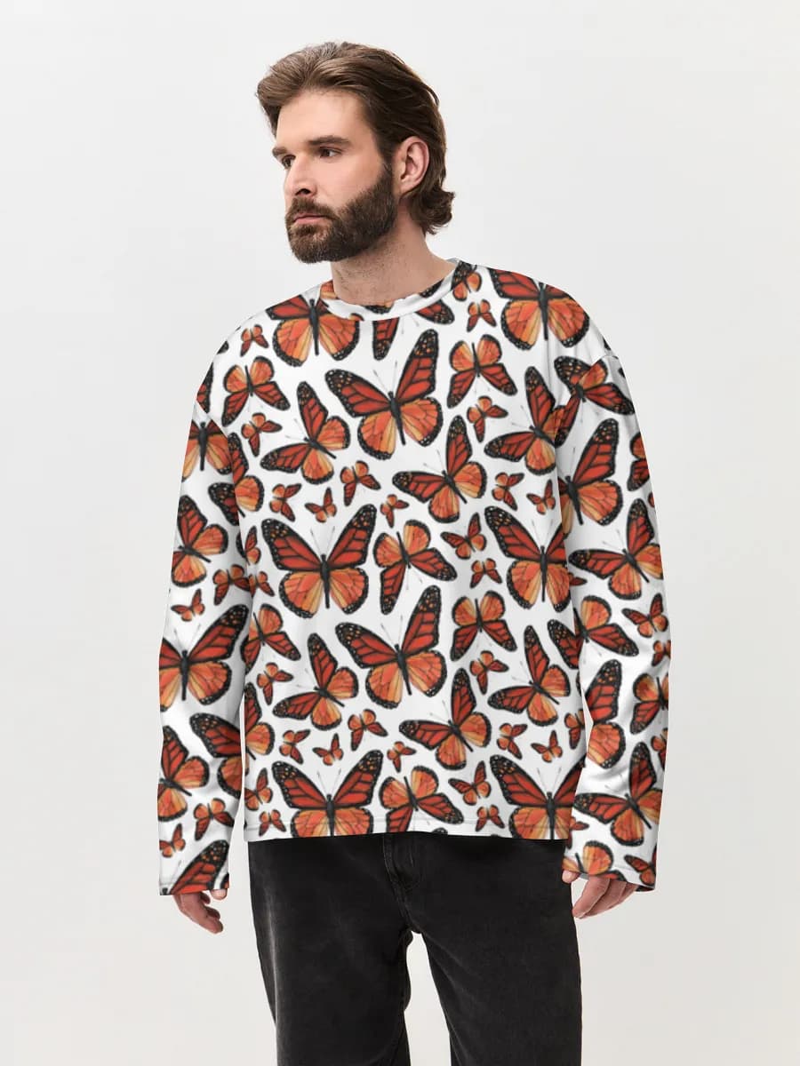 Men's oversized cotton long sleeve