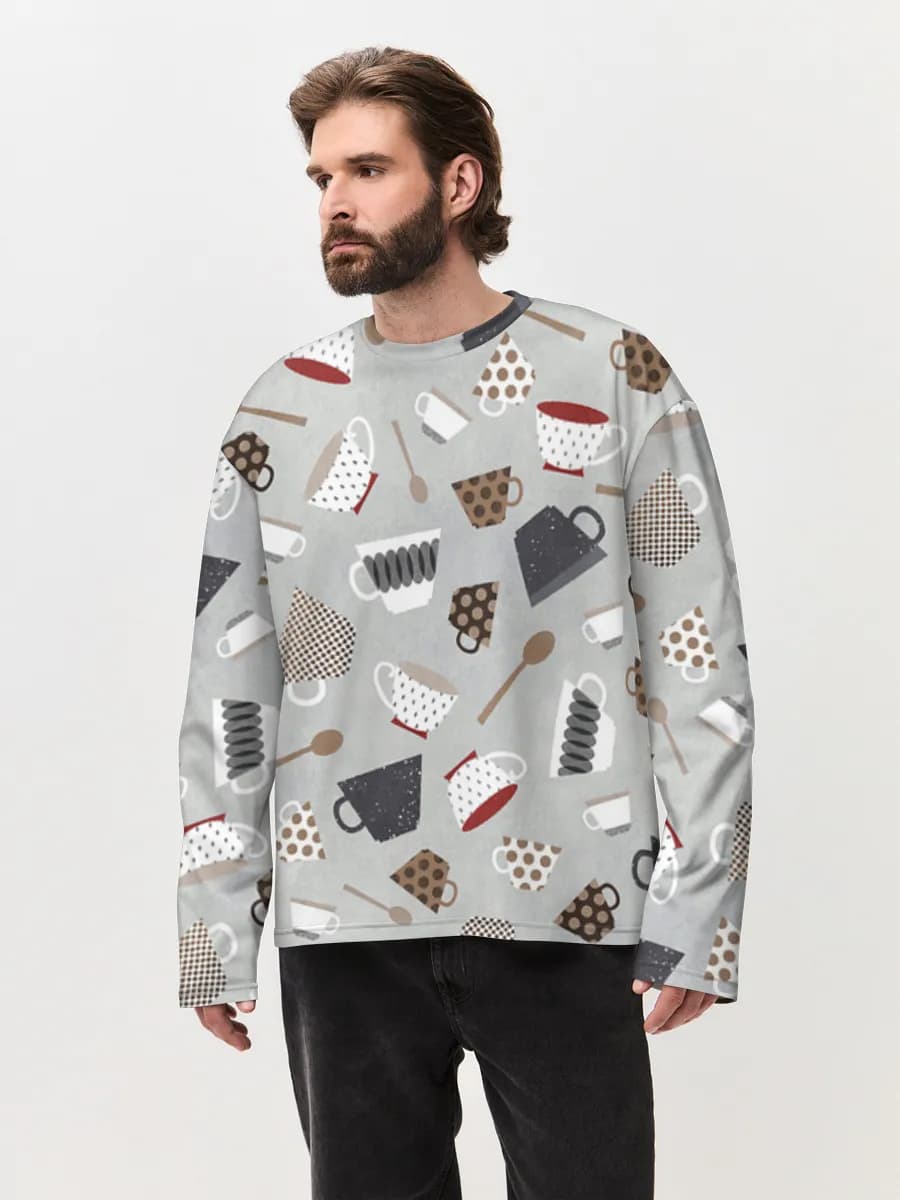 Men's oversized cotton long sleeve