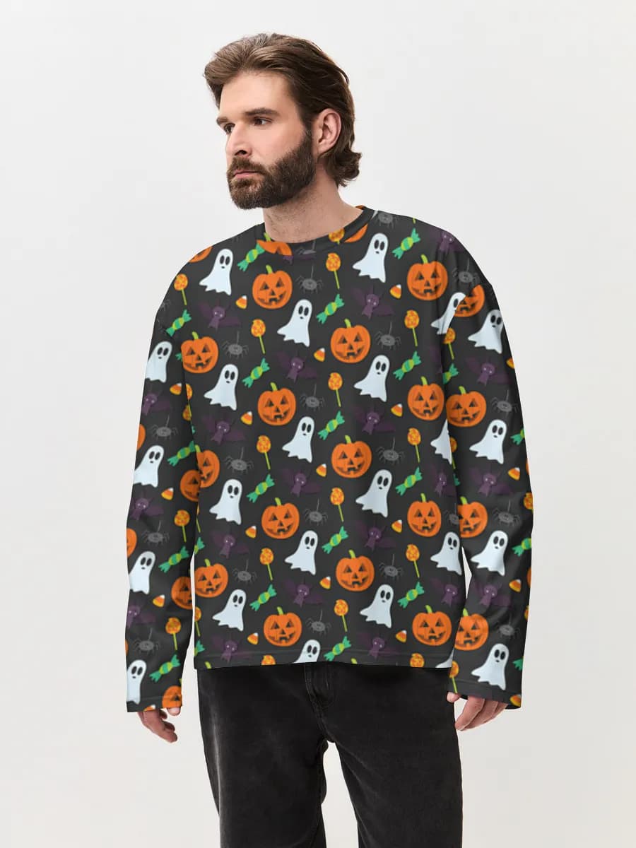 Men's oversized cotton long sleeve