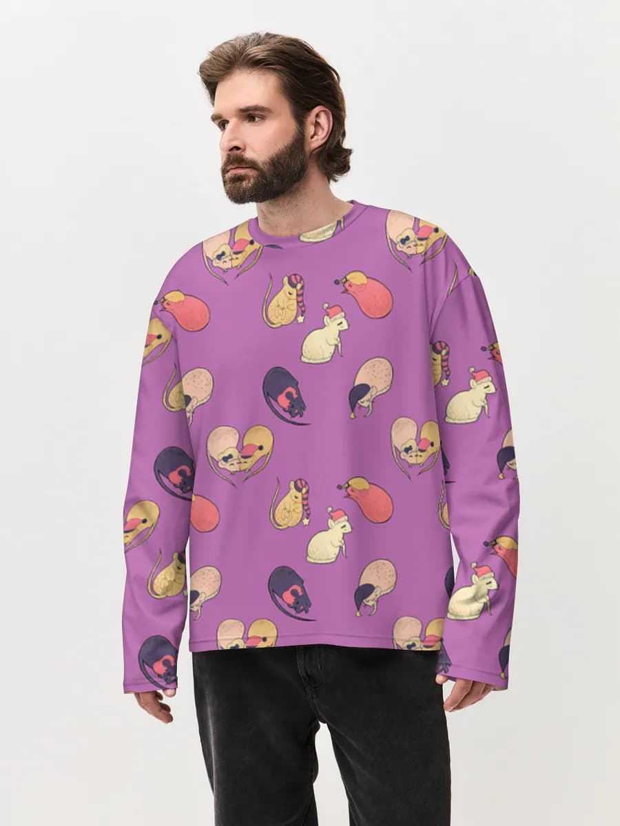 Men's oversized cotton long sleeve