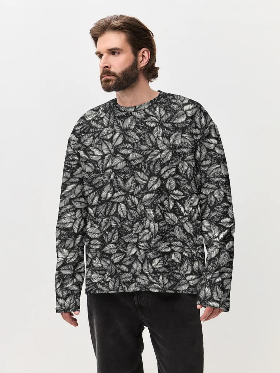 Men's oversized cotton long sleeve