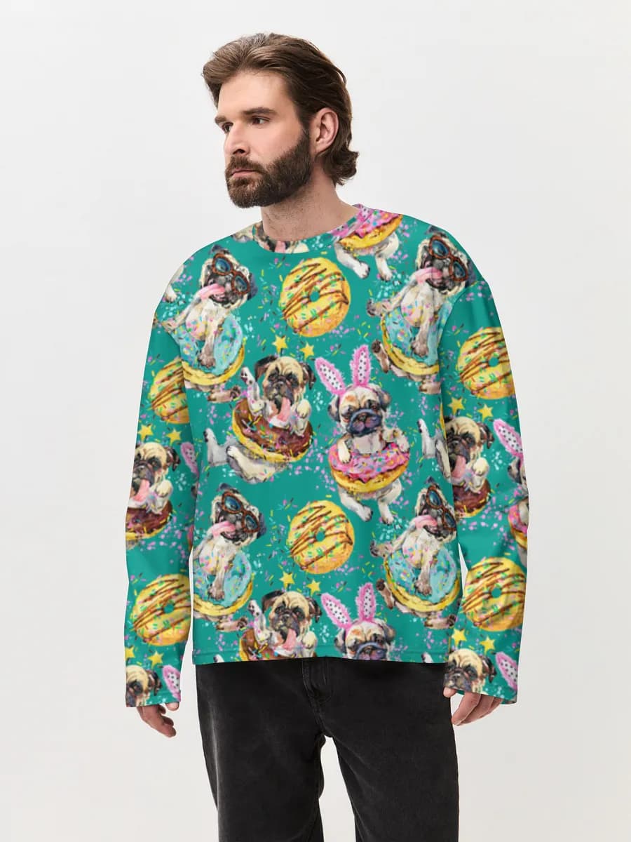 Men's oversized cotton long sleeve