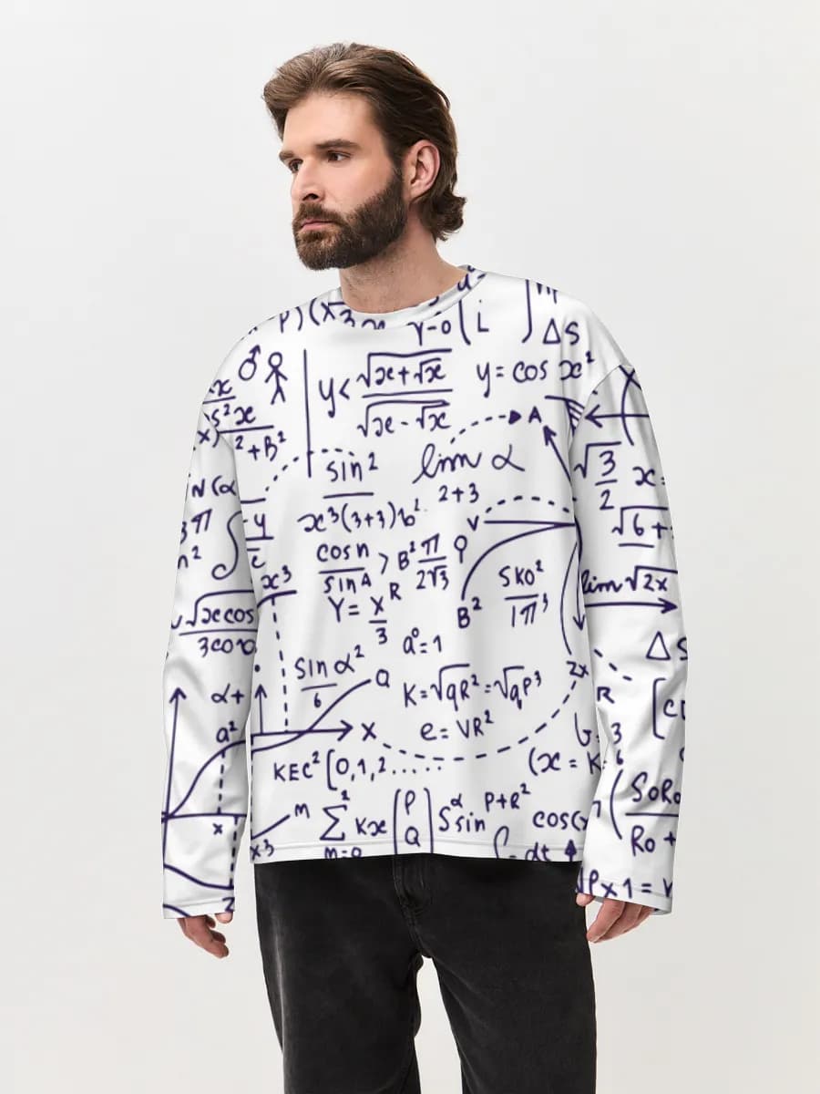 Men's oversized cotton long sleeve