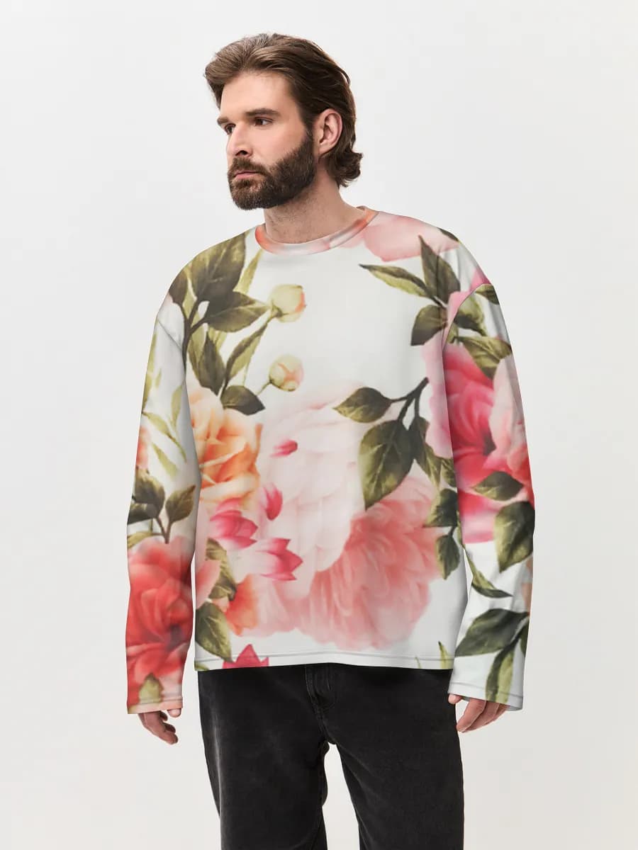 Men's oversized cotton long sleeve