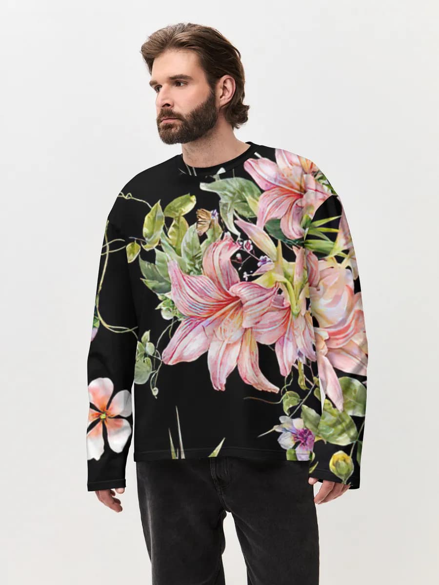 Men's oversized cotton long sleeve