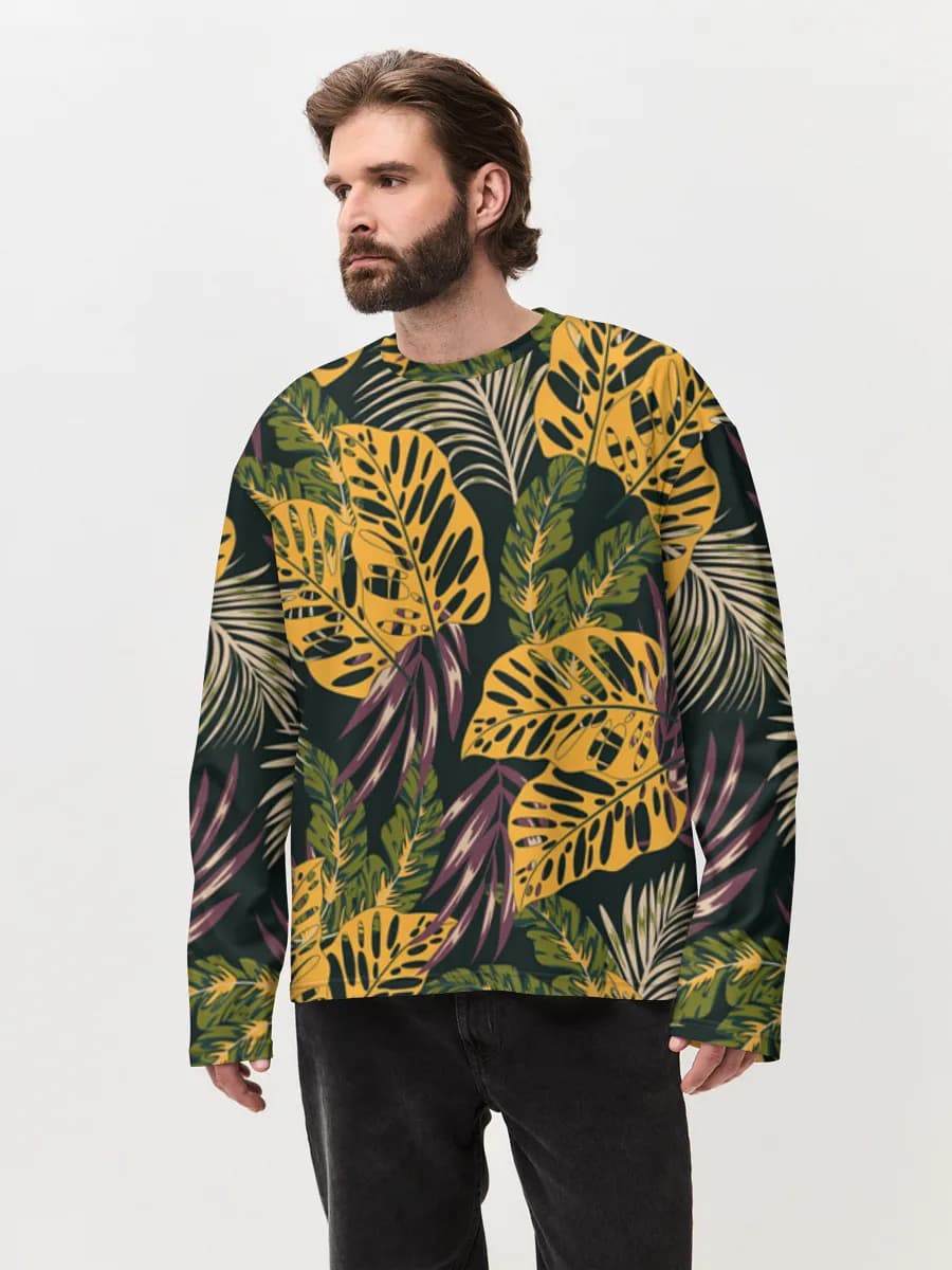 Men's oversized cotton long sleeve