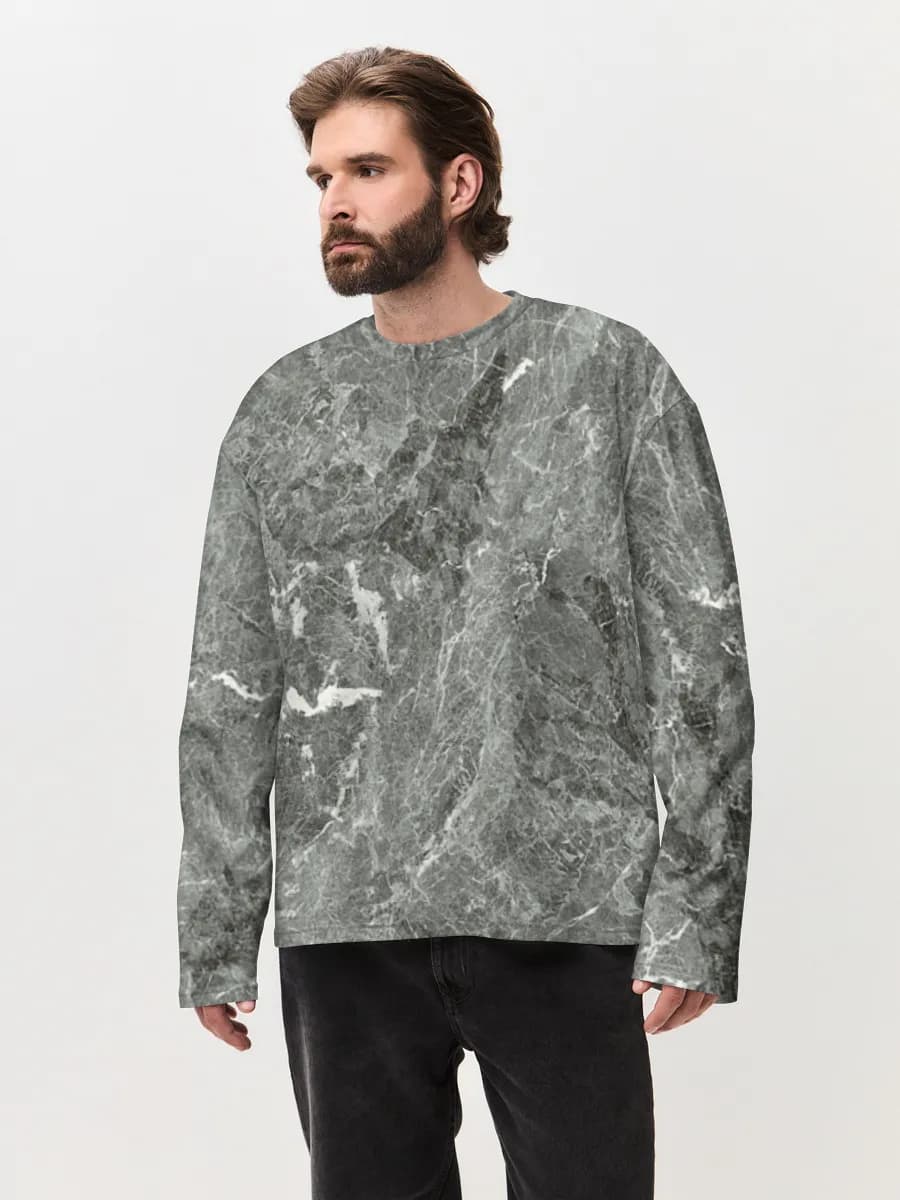 Men's oversized cotton long sleeve