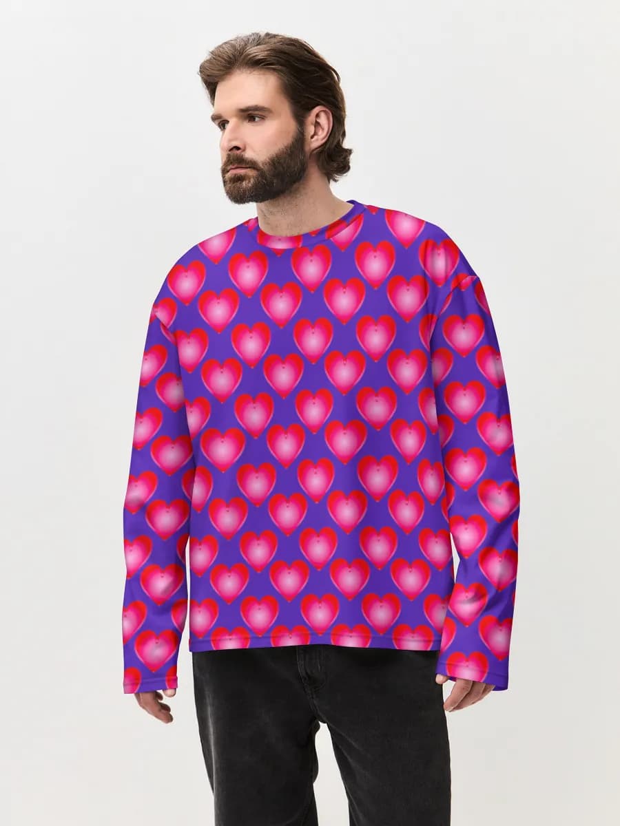 Men's oversized cotton long sleeve
