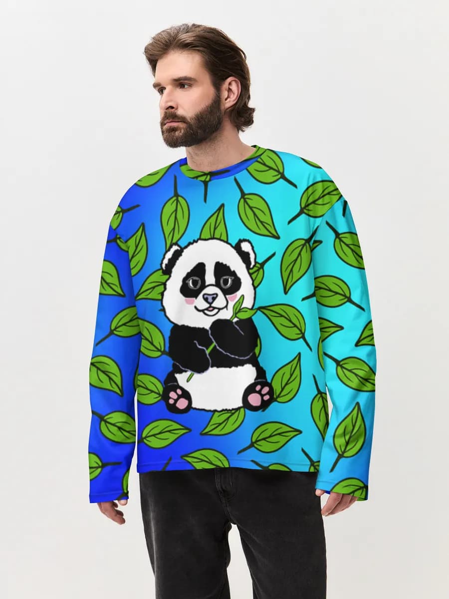 Cute Panda With Bamboo