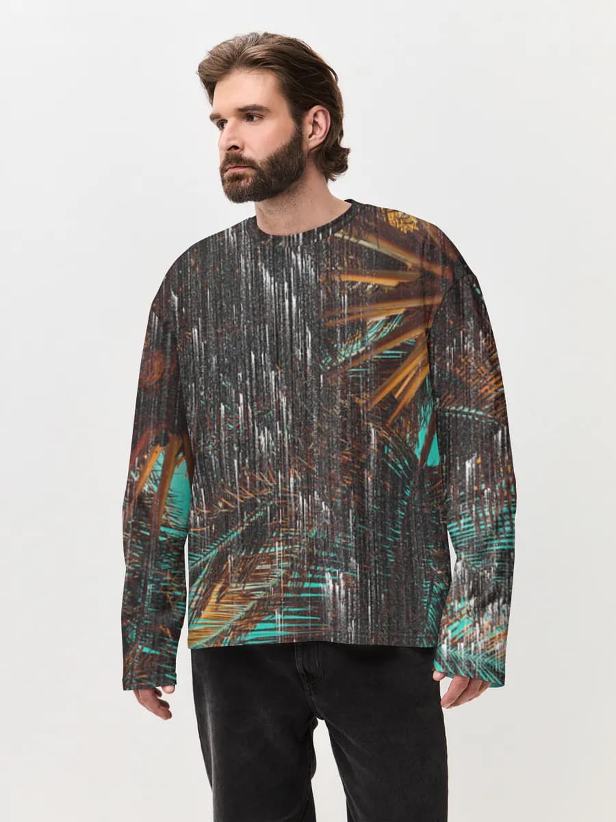 Men's oversized cotton long sleeve