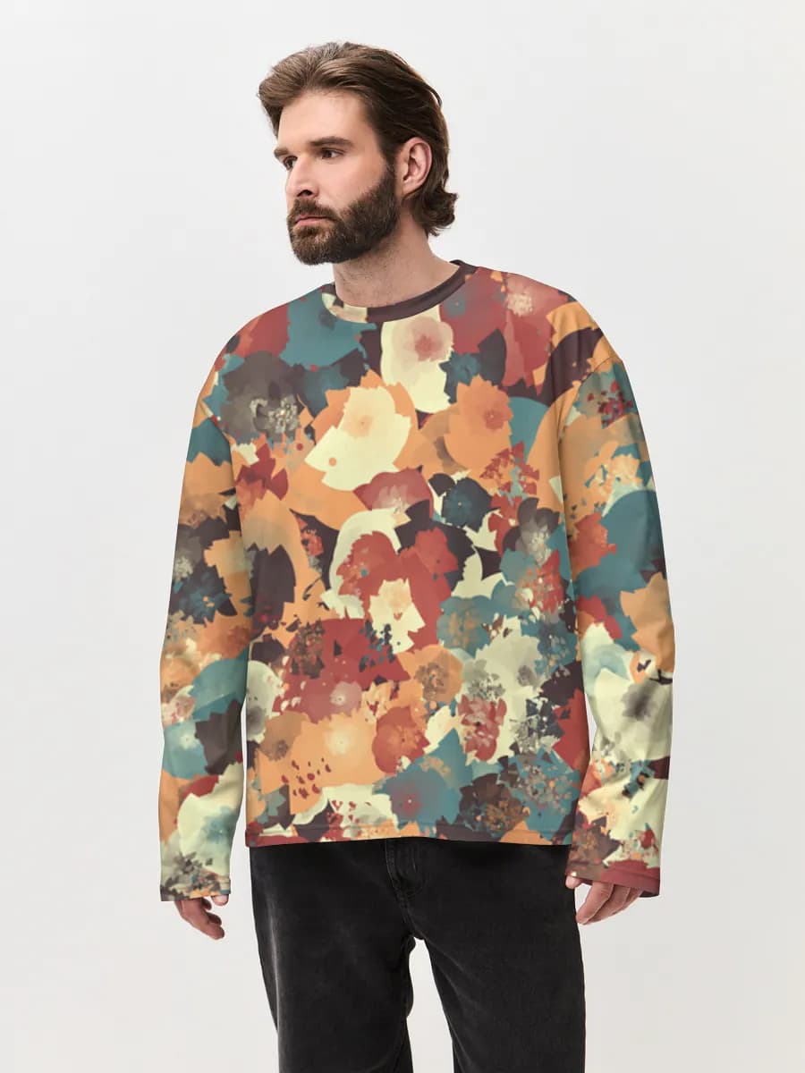 Men's oversized cotton long sleeve