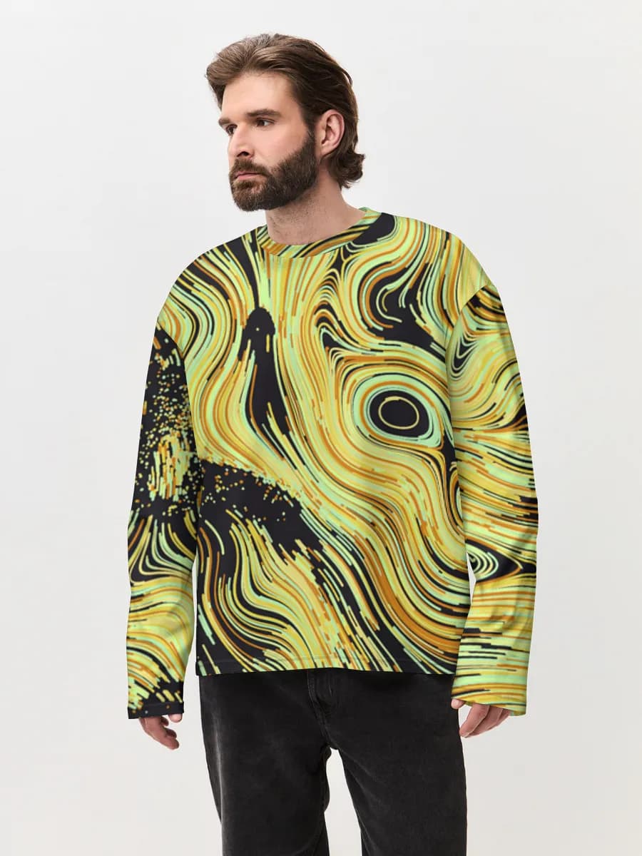 Men's oversized cotton long sleeve