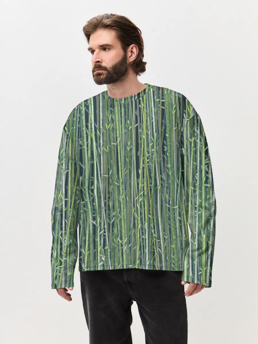 Men's oversized cotton long sleeve