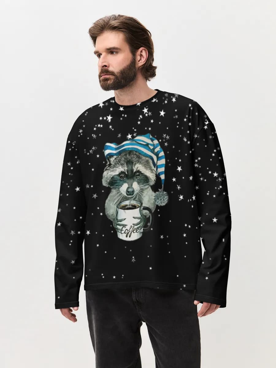 Men's oversized cotton long sleeve