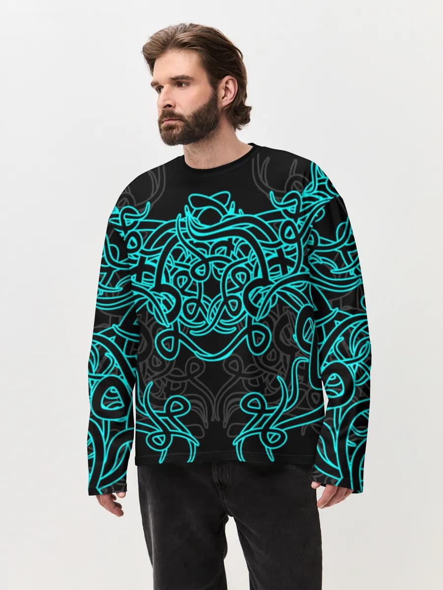 Men's oversized cotton long sleeve