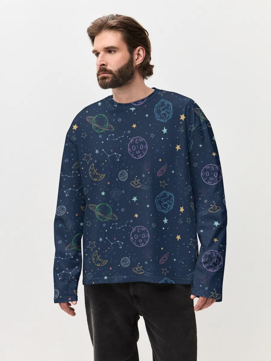 Cosmic Doodle Night Sky
