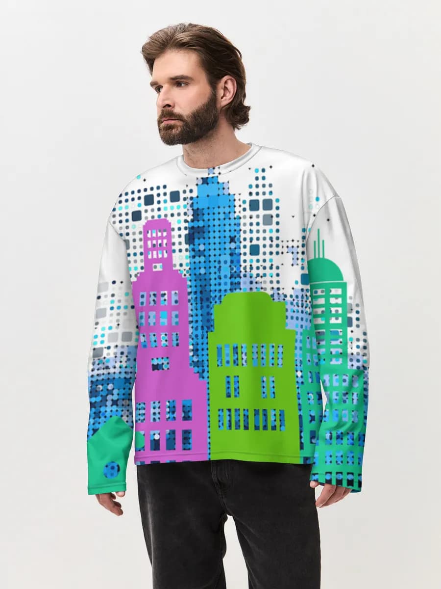 Men's oversized cotton long sleeve