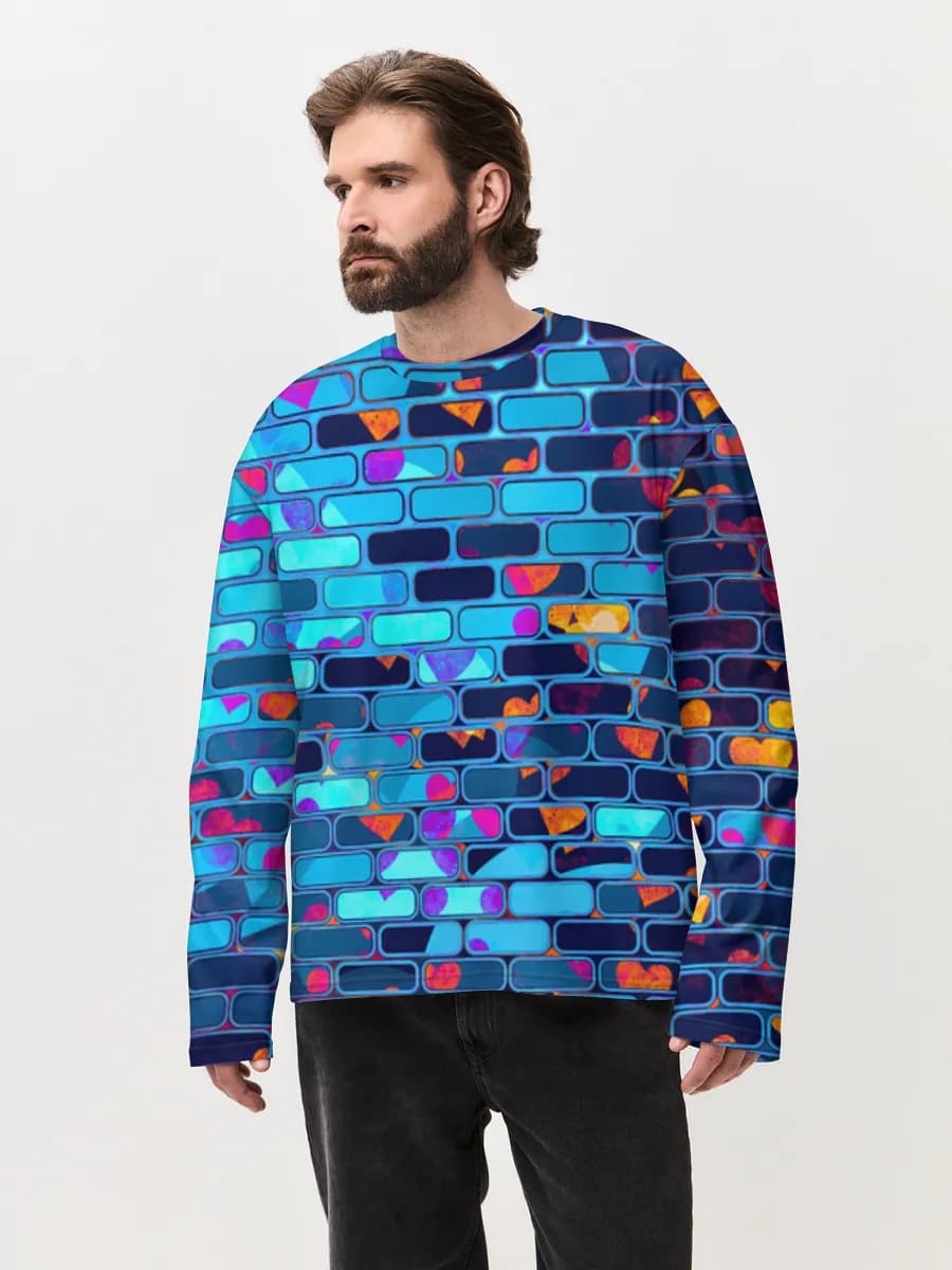Men's oversized cotton long sleeve