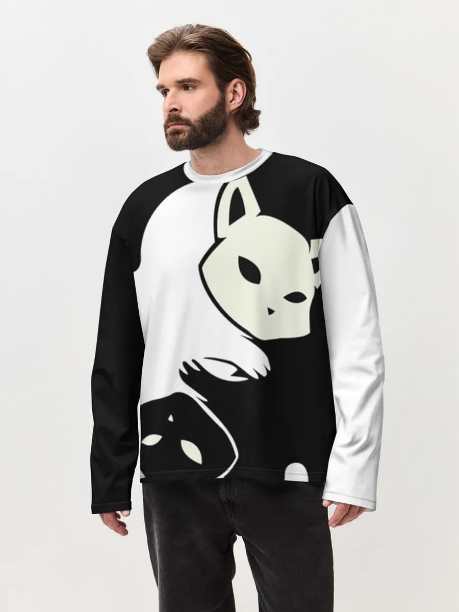 Men's oversized cotton long sleeve