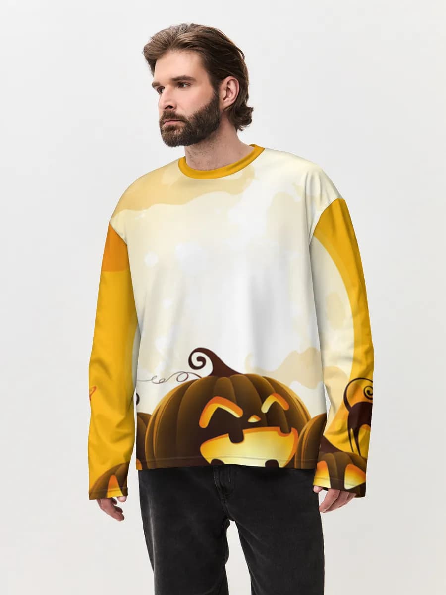 Men's oversized cotton long sleeve