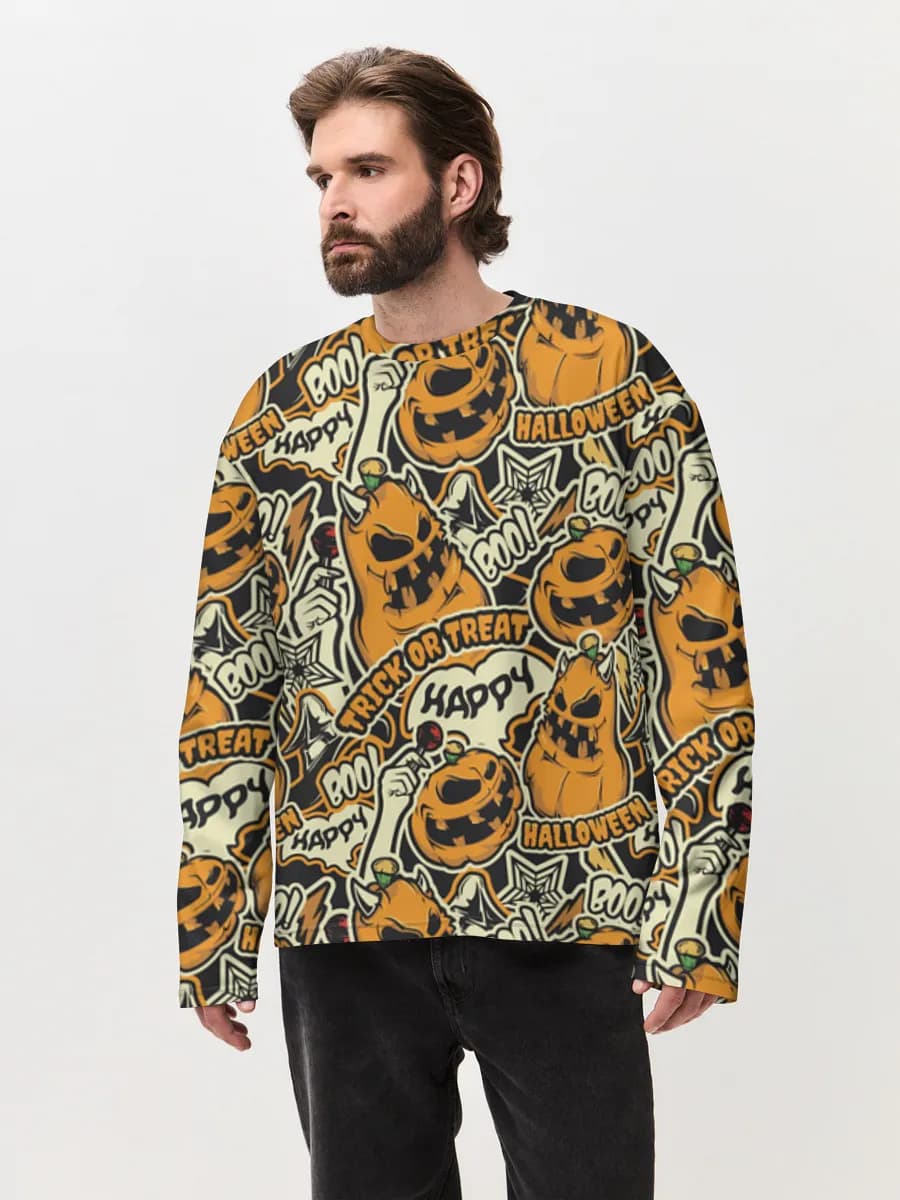 Men's oversized cotton long sleeve
