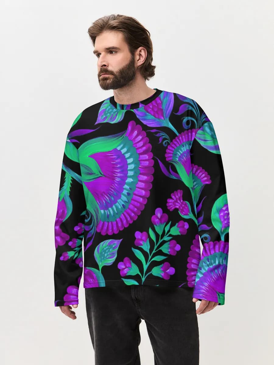 Men's oversized cotton long sleeve