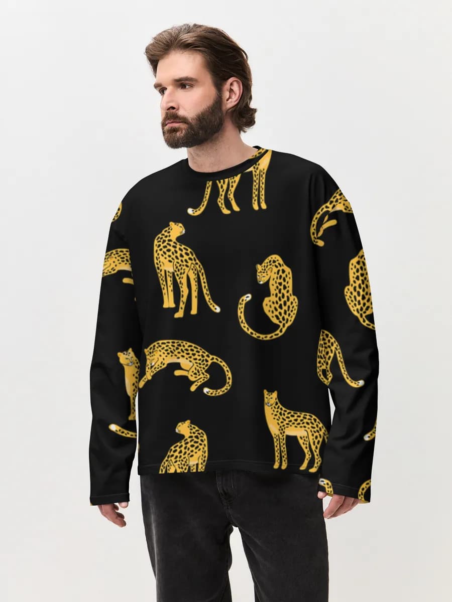 Men's oversized cotton long sleeve