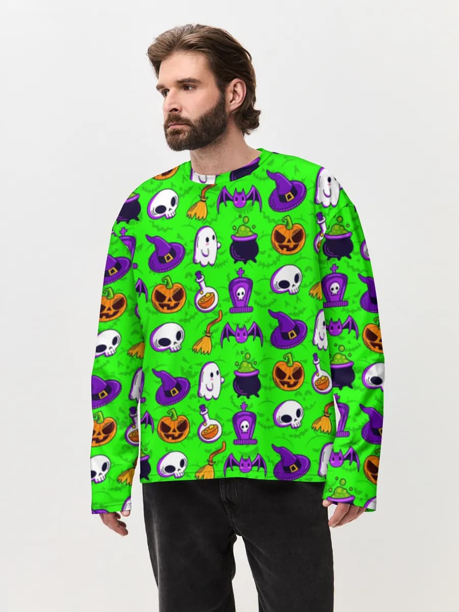 Men's oversized cotton long sleeve