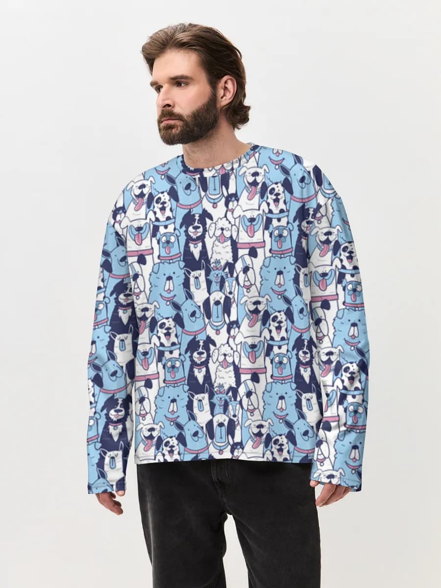Men's oversized cotton long sleeve