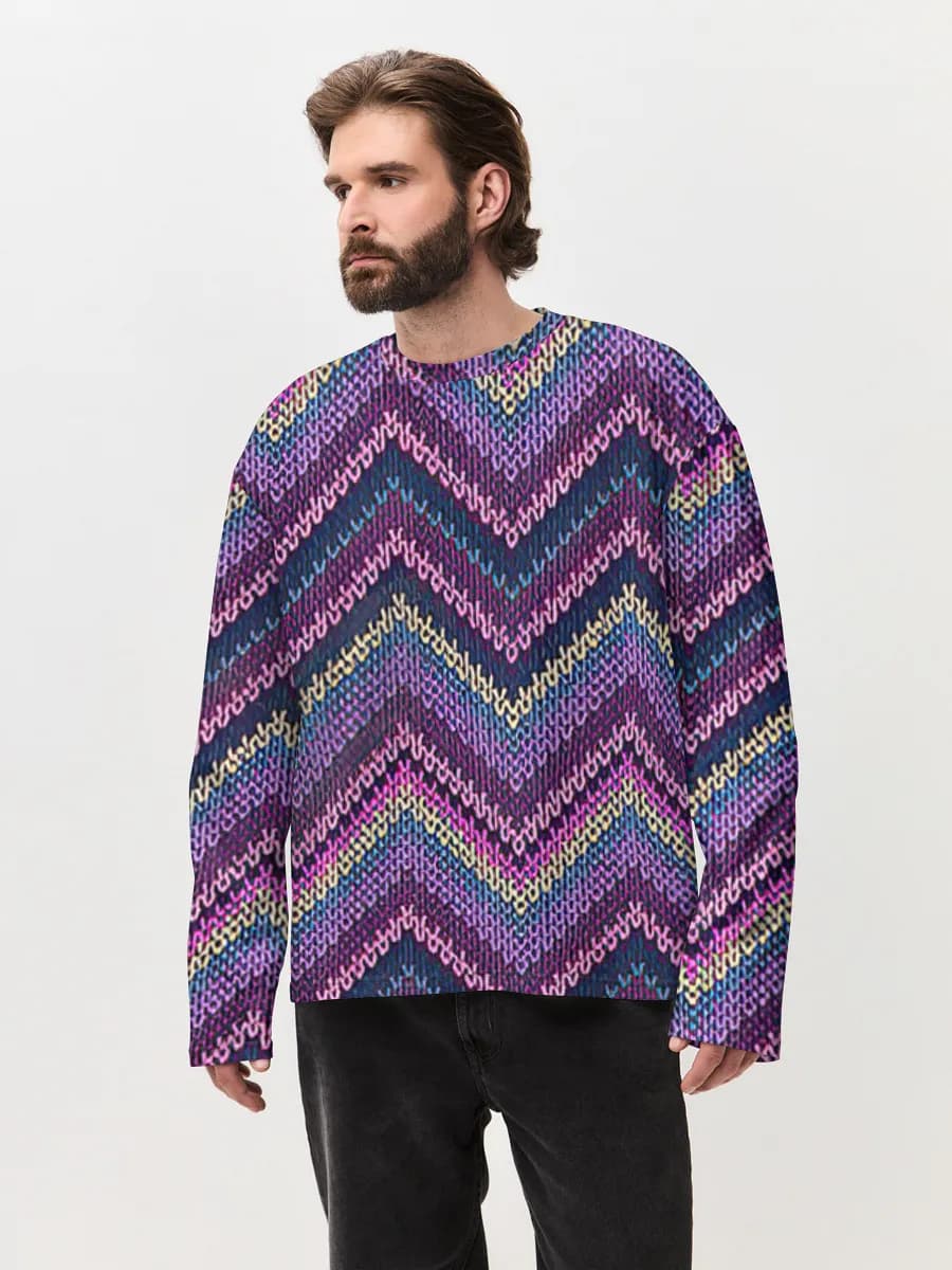 Men's oversized cotton long sleeve