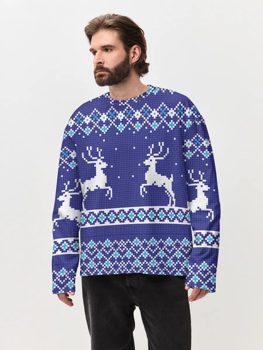 Men's oversized cotton long sleeve