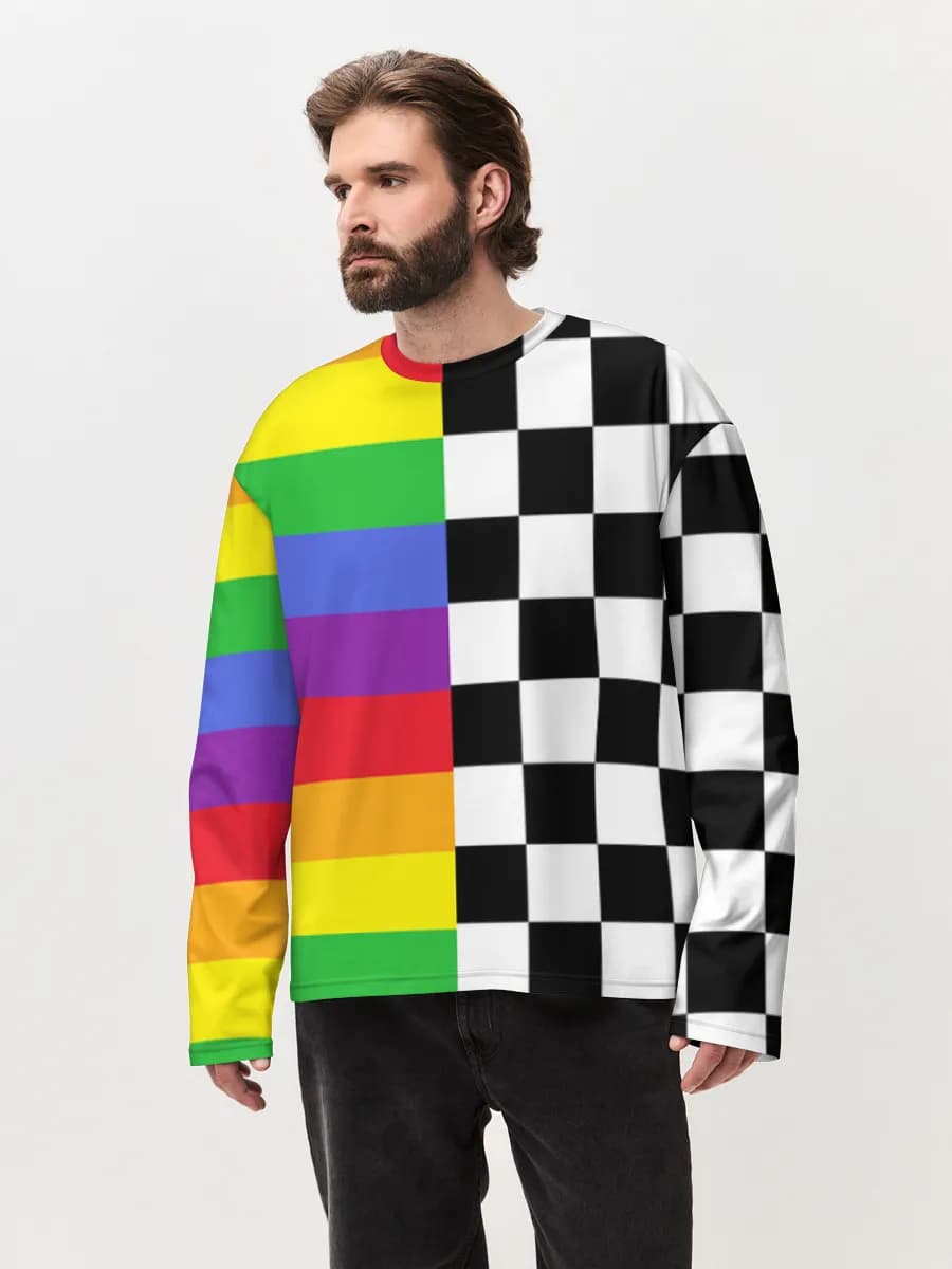 Men's oversized cotton long sleeve