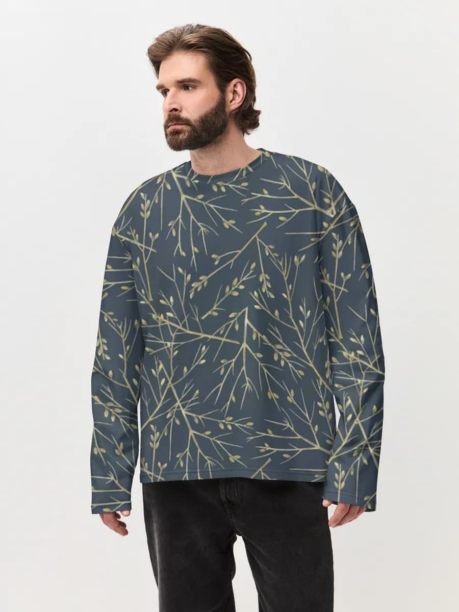 Men's oversized cotton long sleeve