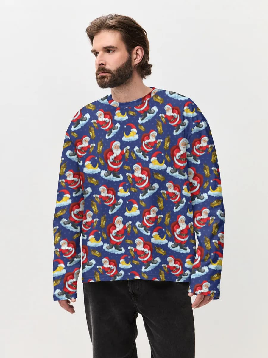Men's oversized cotton long sleeve