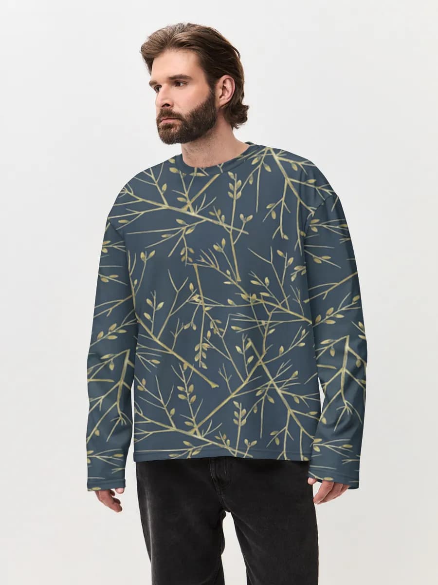 Men's oversized cotton long sleeve