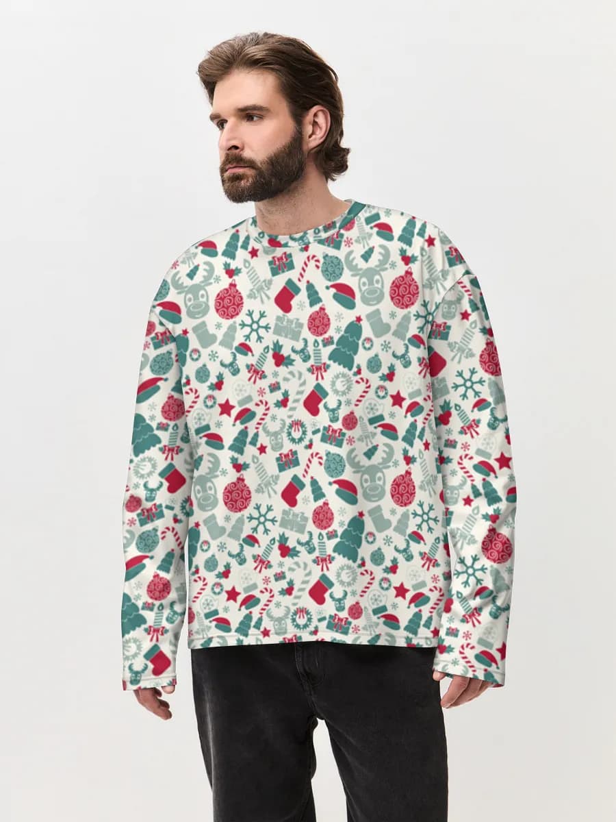 Men's oversized cotton long sleeve