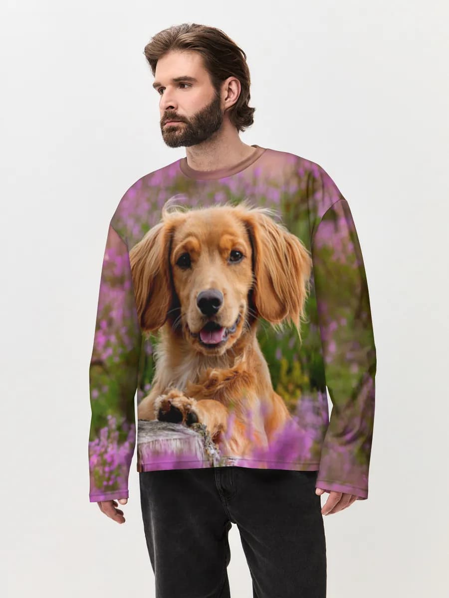 Men's oversized cotton long sleeve