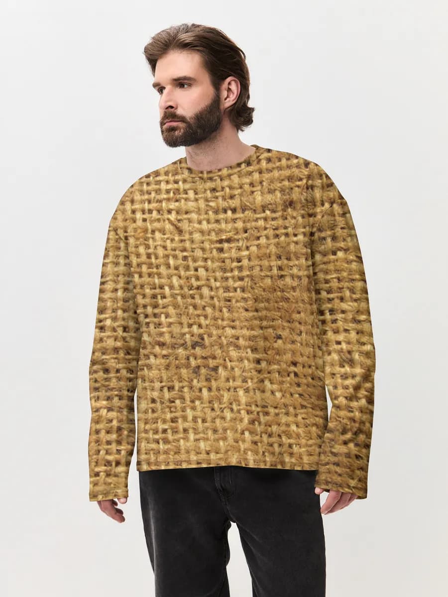 Men's oversized cotton long sleeve