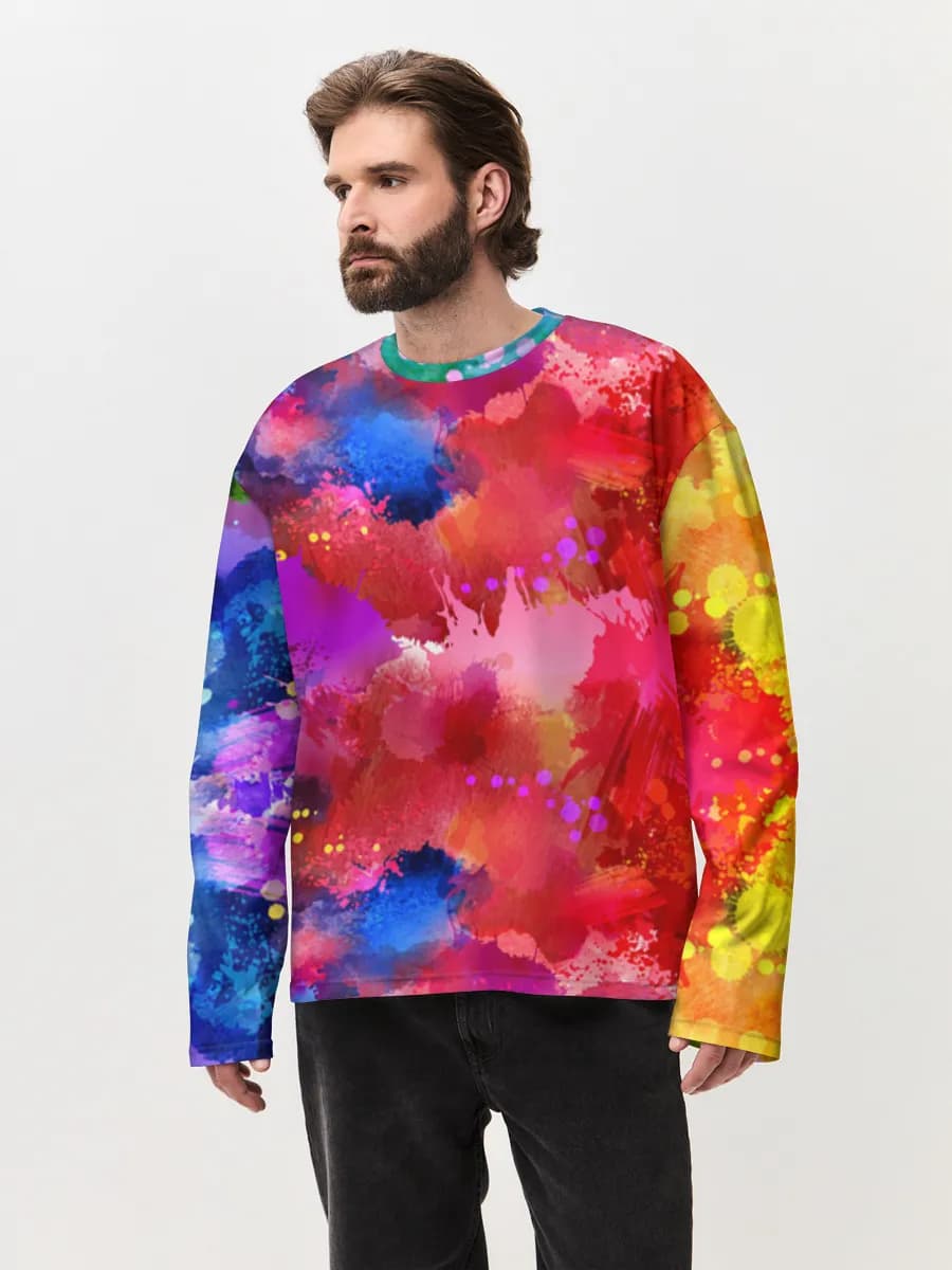Men's oversized cotton long sleeve