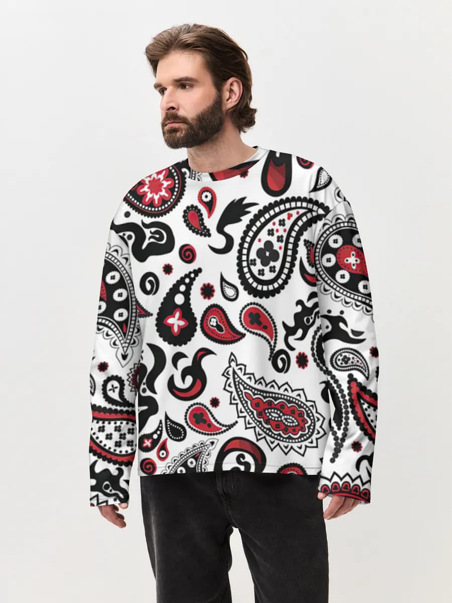 Men's oversized cotton long sleeve