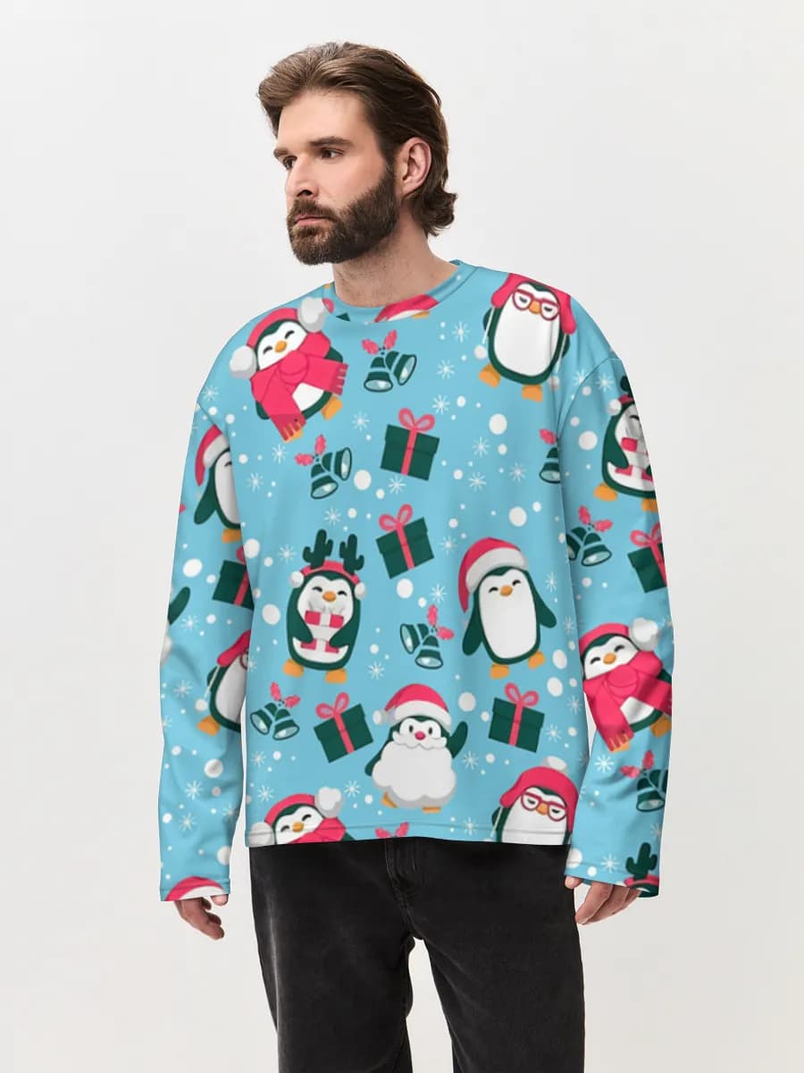 Men's oversized cotton long sleeve