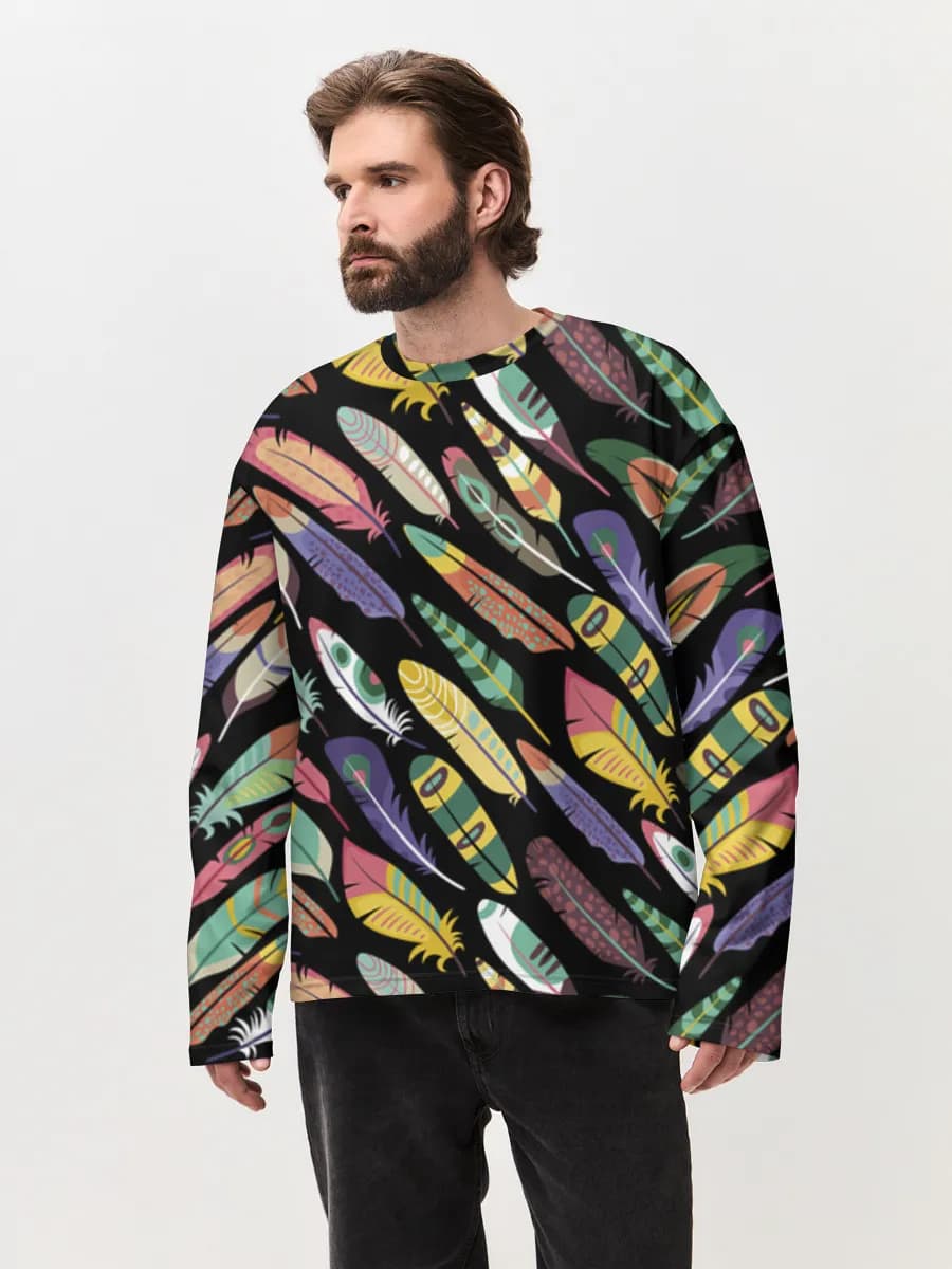 Men's oversized cotton long sleeve