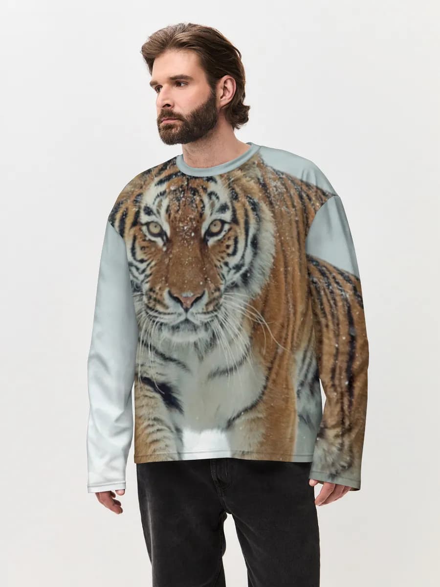 Men's oversized cotton long sleeve